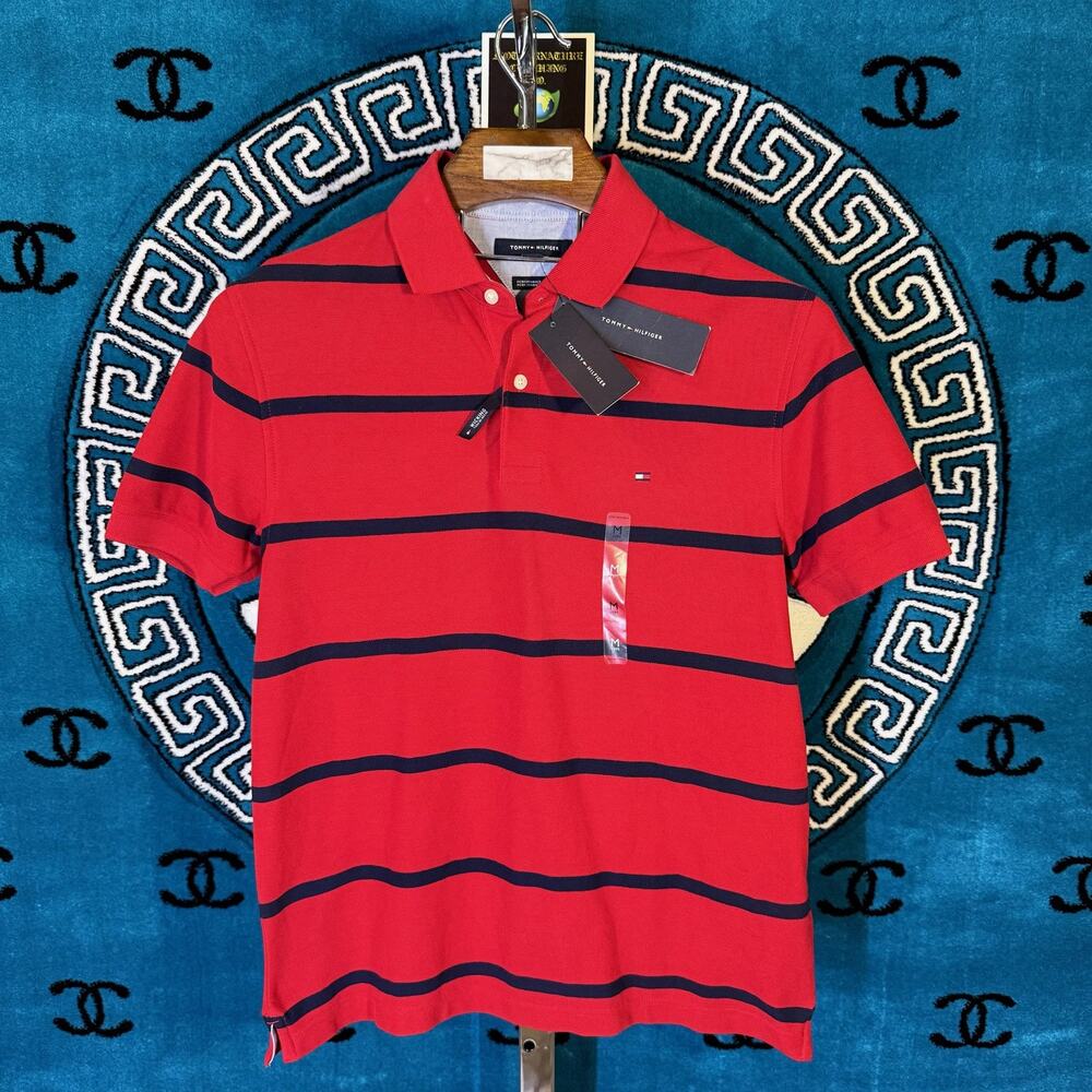 NEW STRIPED MOTIF S/S POLO